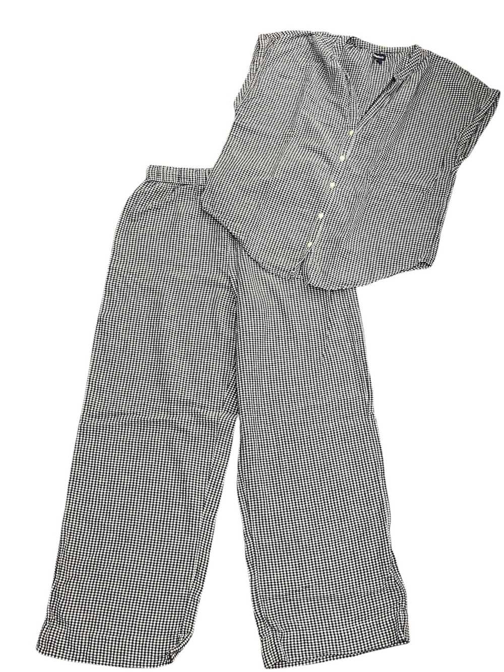 Gap Gingham Pajama Set S Black White Check Doen Inspired Cottagecore
